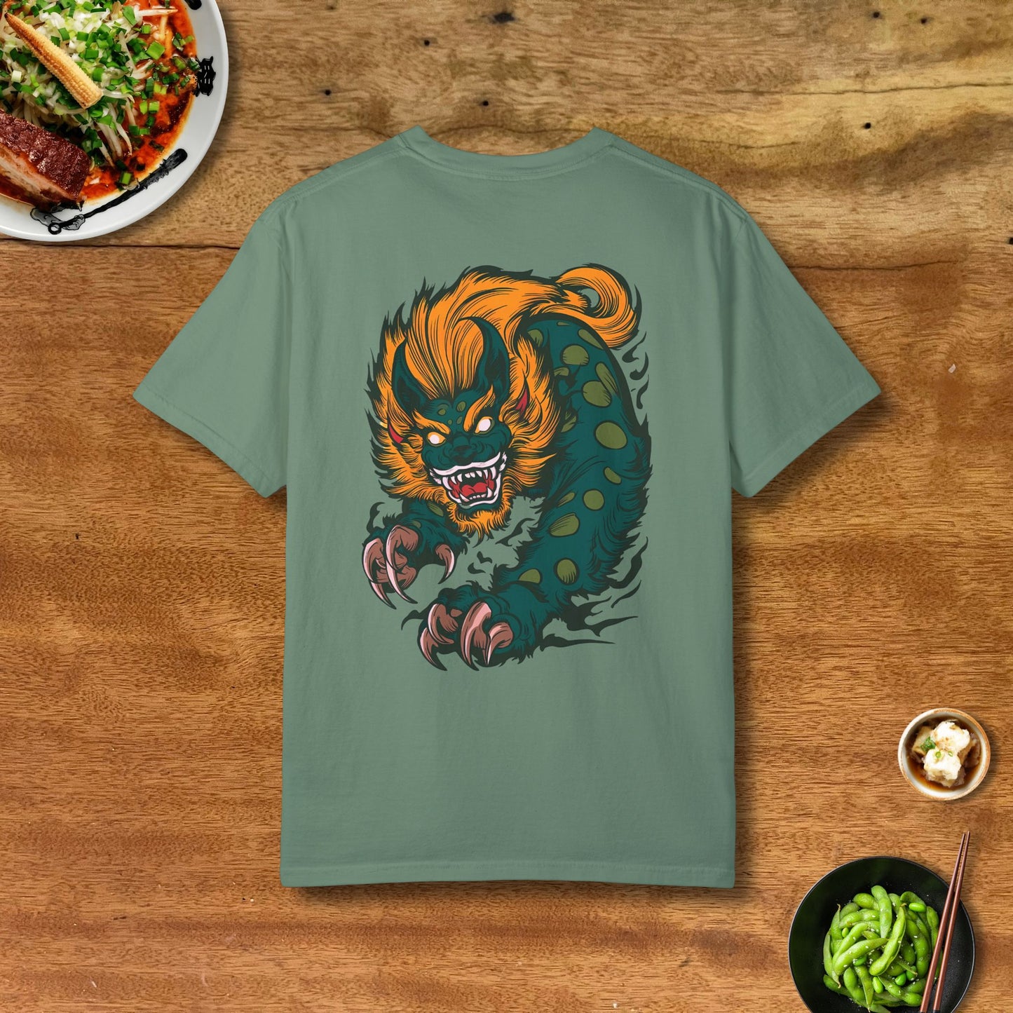 Premium Foo Dog Hiyaoroshi Sake T-Shirt