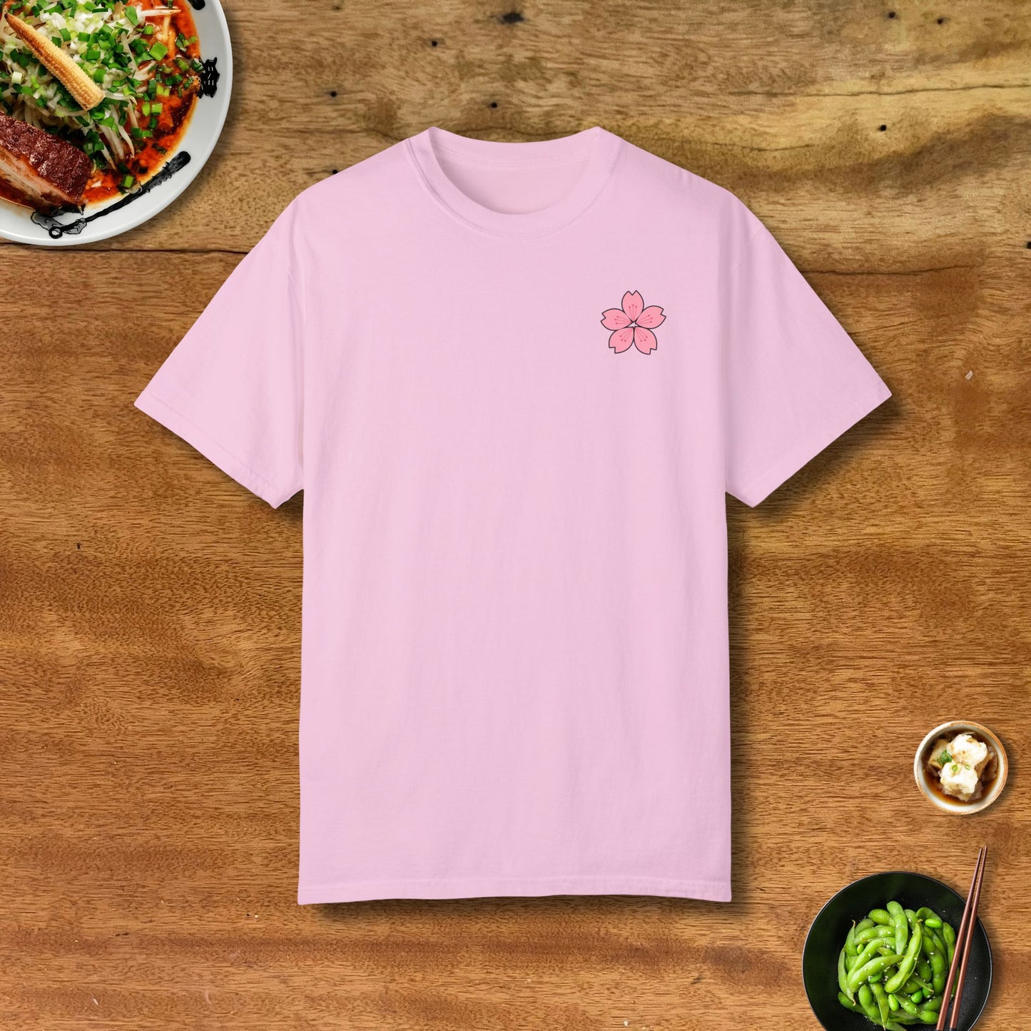 Sakura Sake Geisha T-Shirt Front Lite Pink