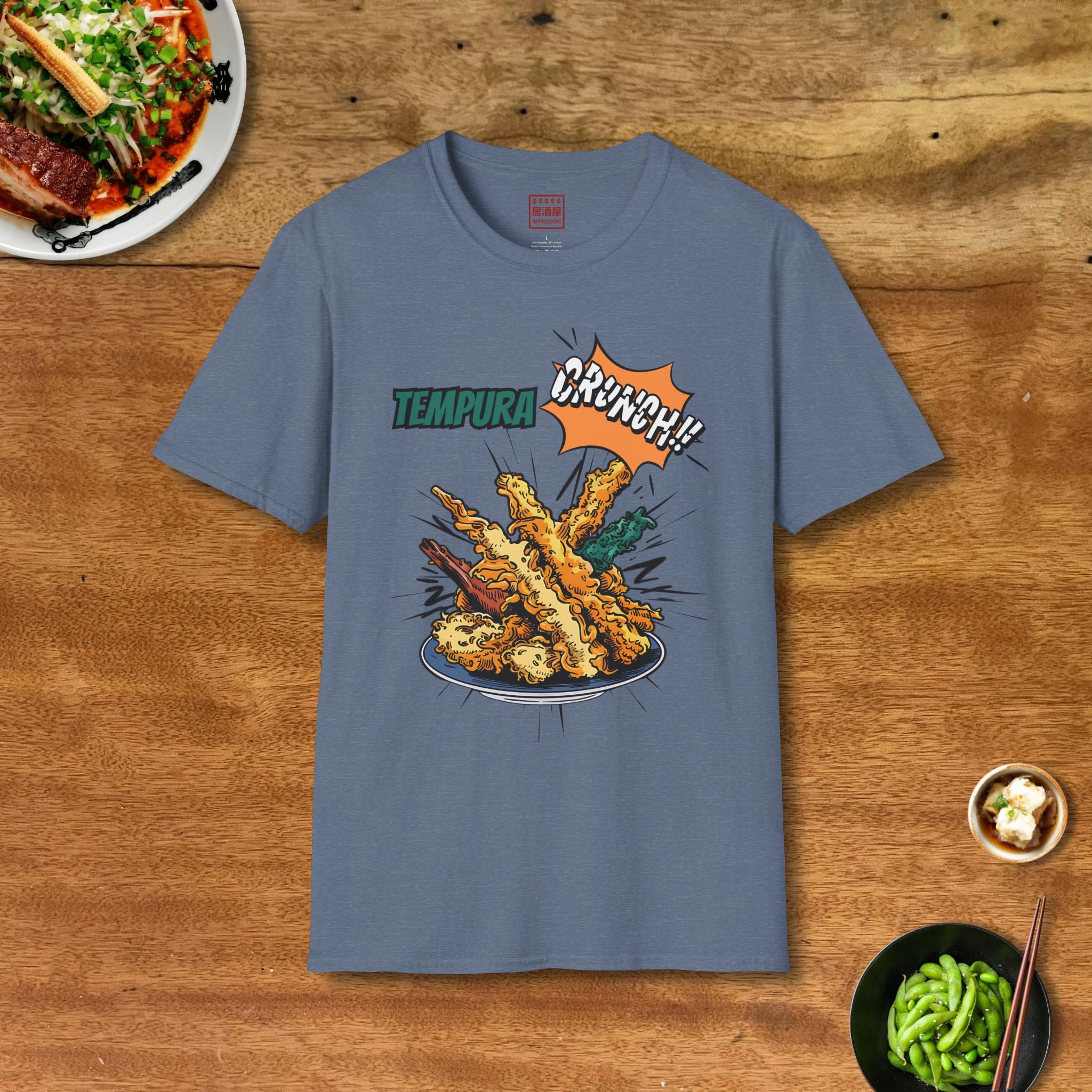 Tempura Crunch T-Shirt Front Blue