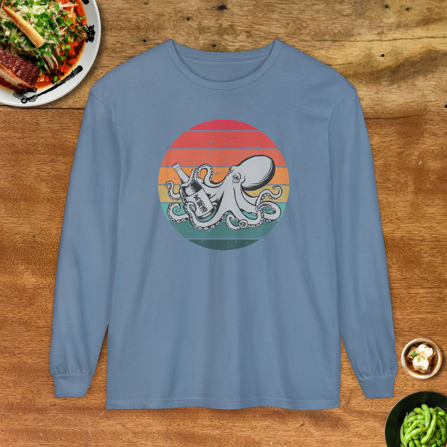 Octopus Sunset Soft Long Sleeve T-Shirt