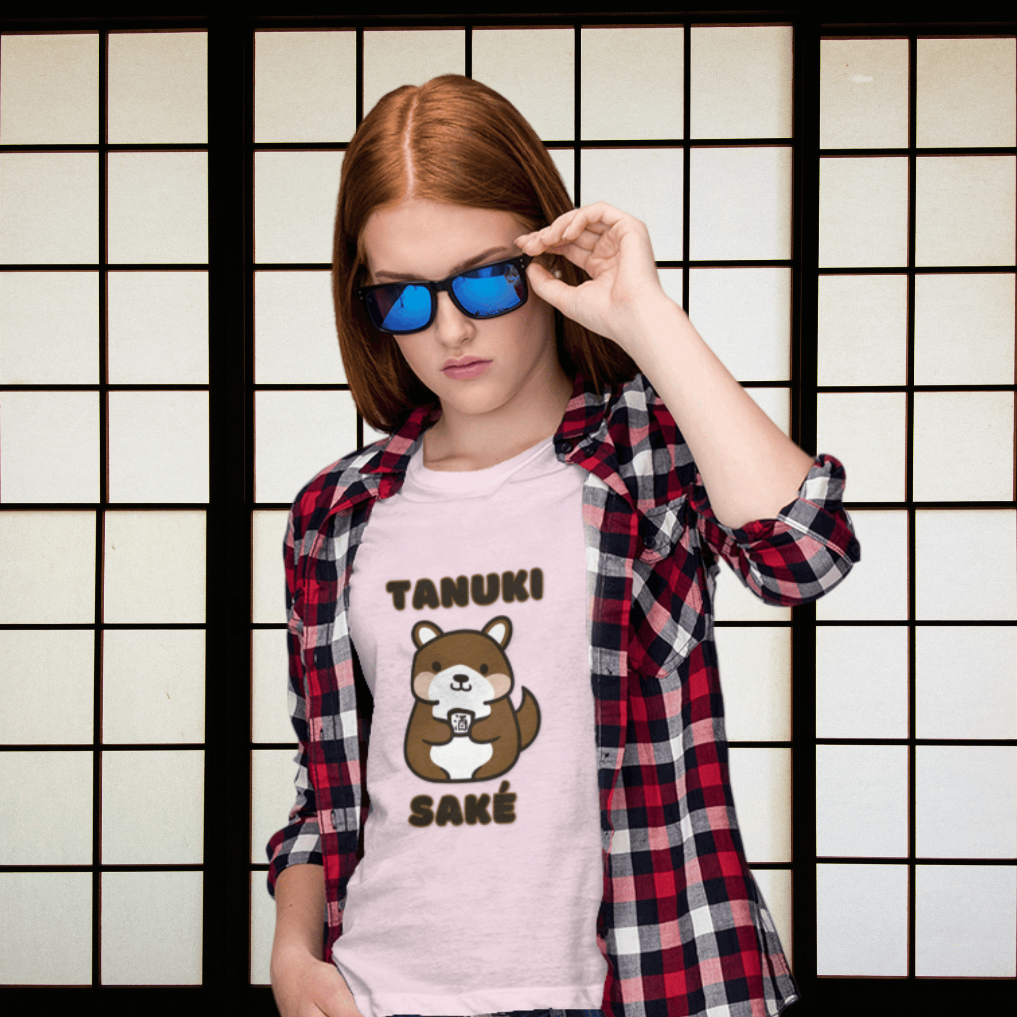 Tanuki Loves Sake T-Shirt
