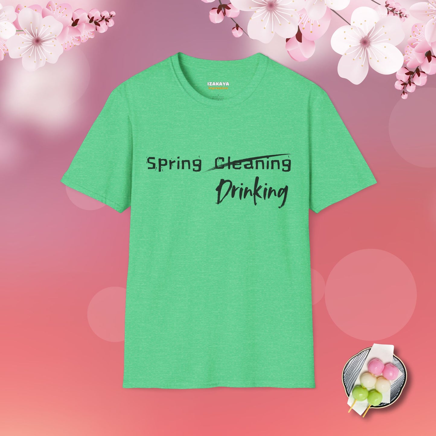 Spring Drinking T-Shirt Green Front