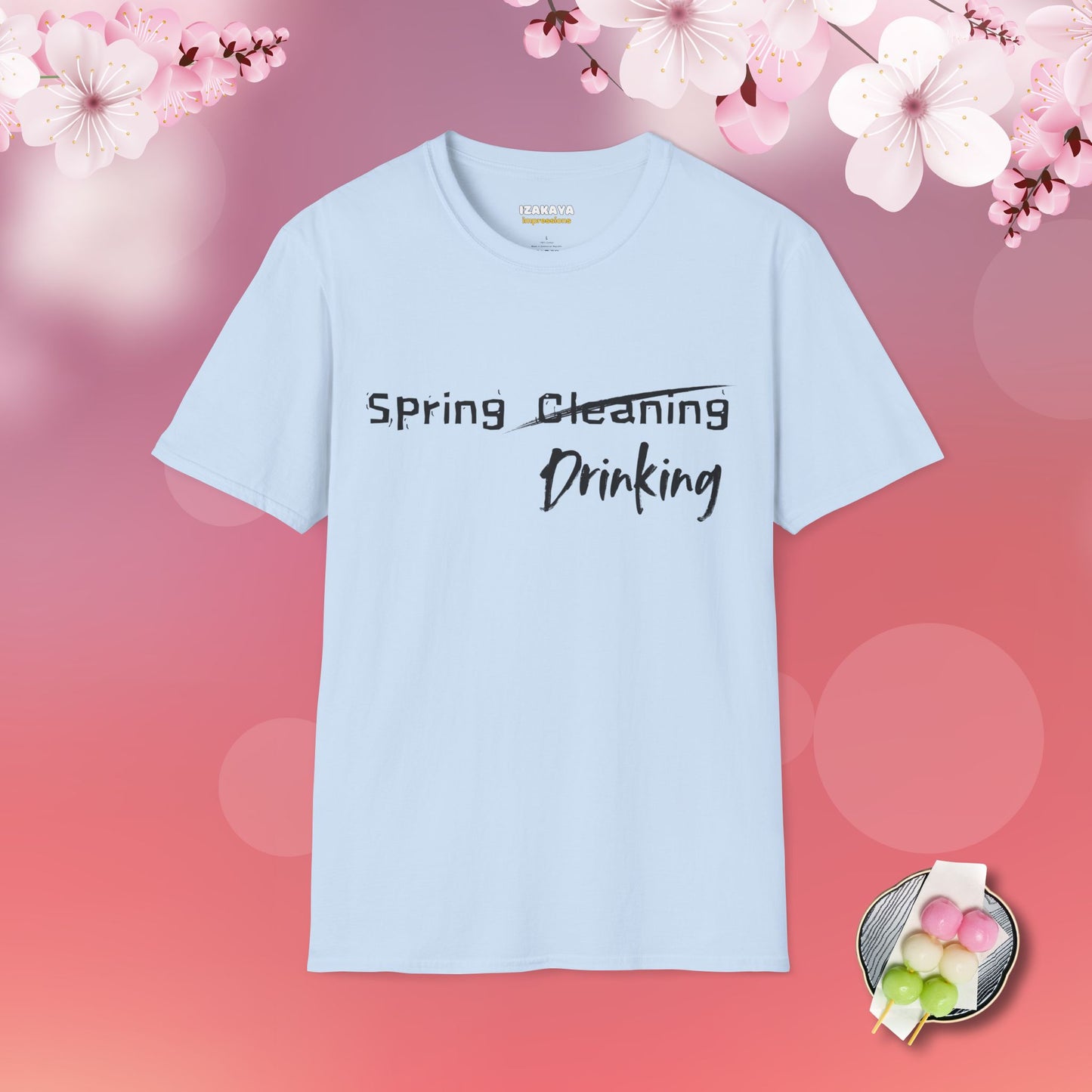 Spring Drinking T-Shirt Blue Front