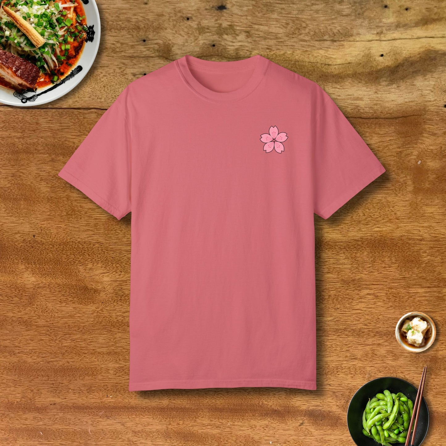 Sakura Sake Geisha T-Shirt Front Pink
