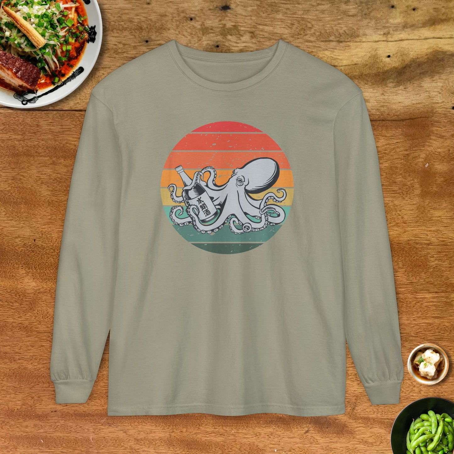 Octopus Sunset Soft Long Sleeve T-Shirt