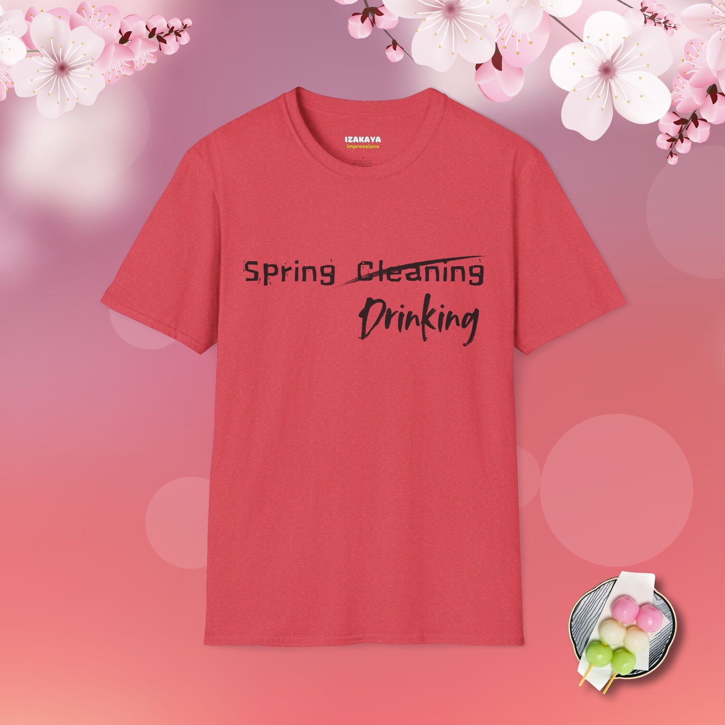 Spring Drinking T-Shirt Red Front