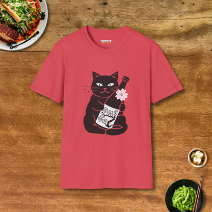 Sakura Sake Cat T-Shirt