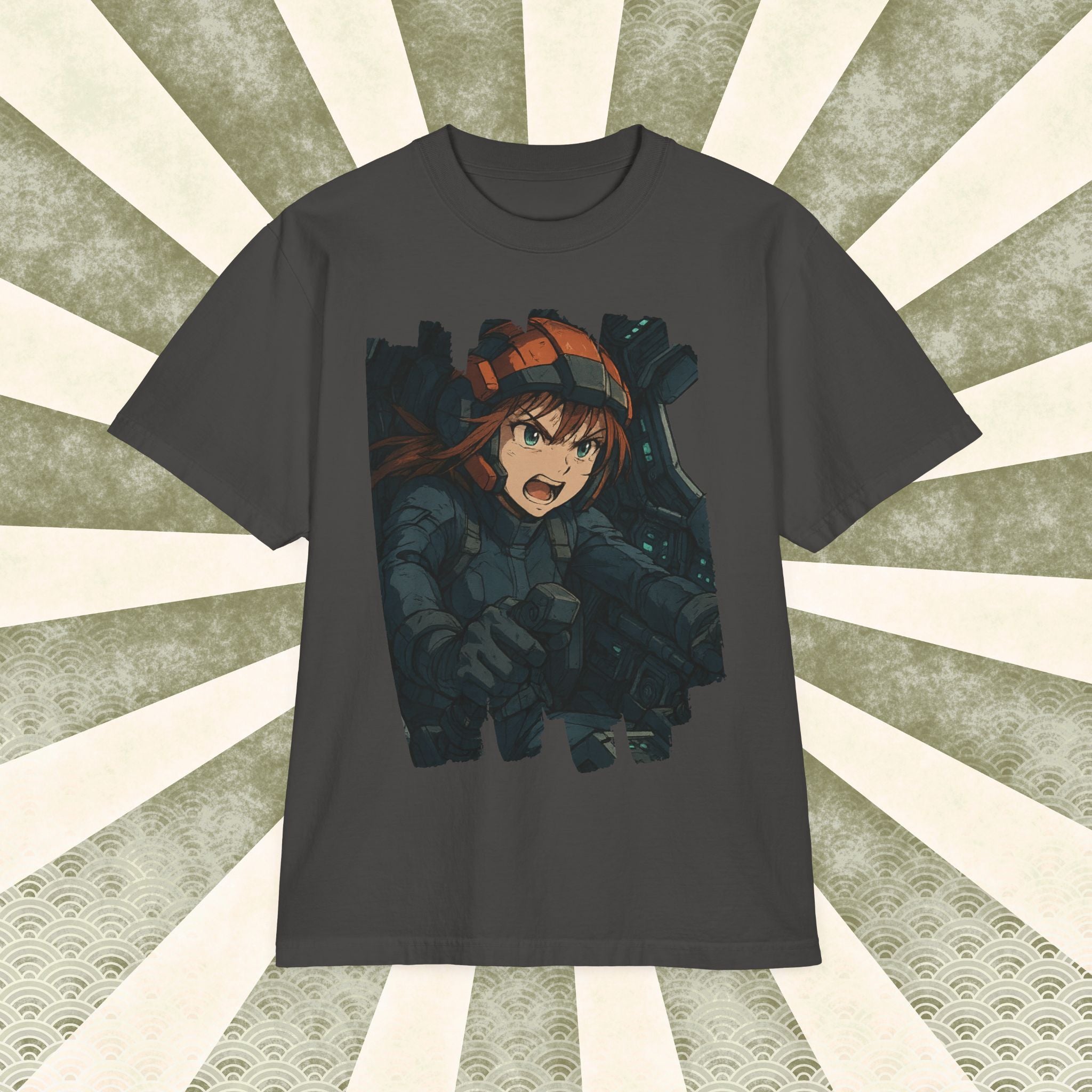 Anime Mech Girl Oversized Tee