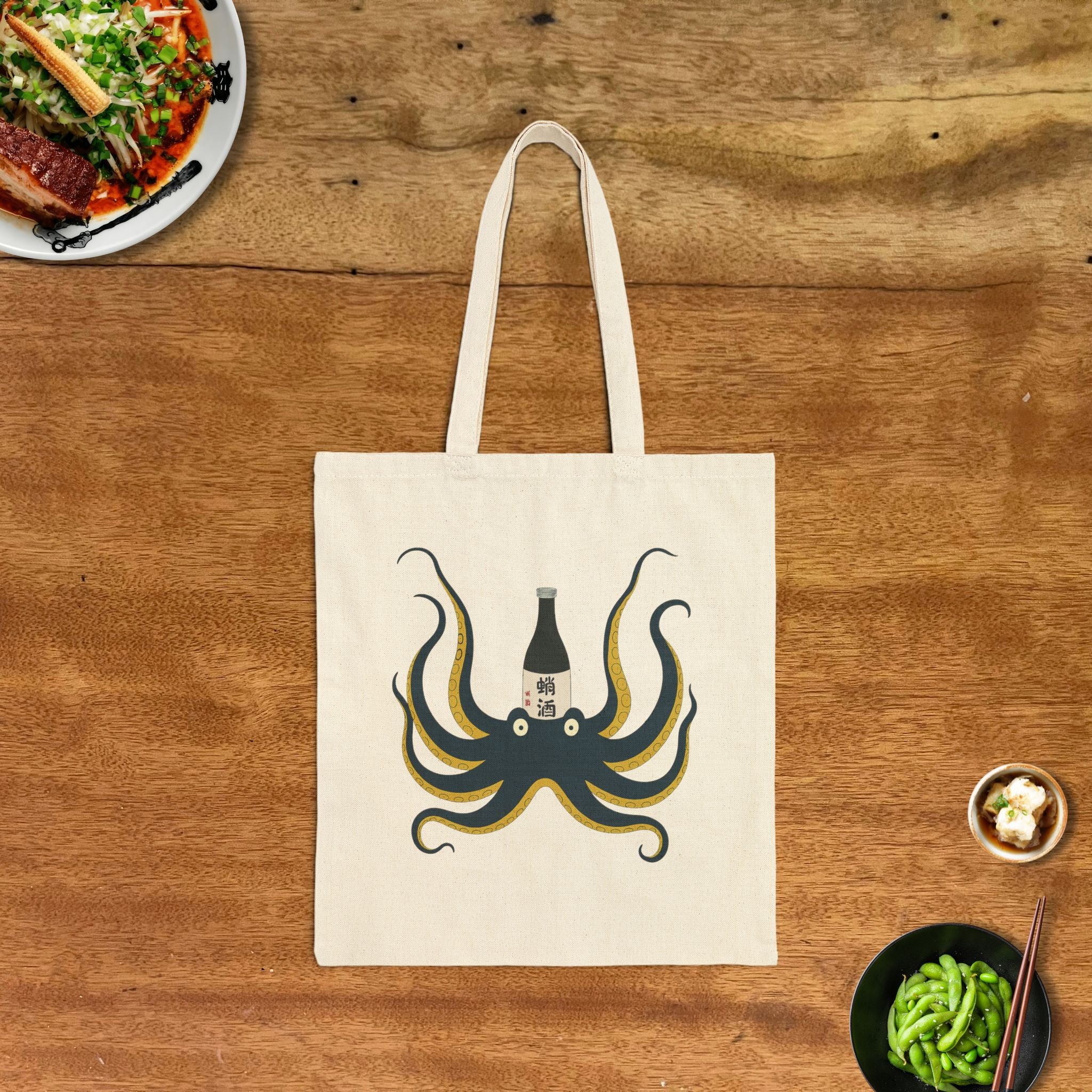 Sake Octopus Tote Bag
