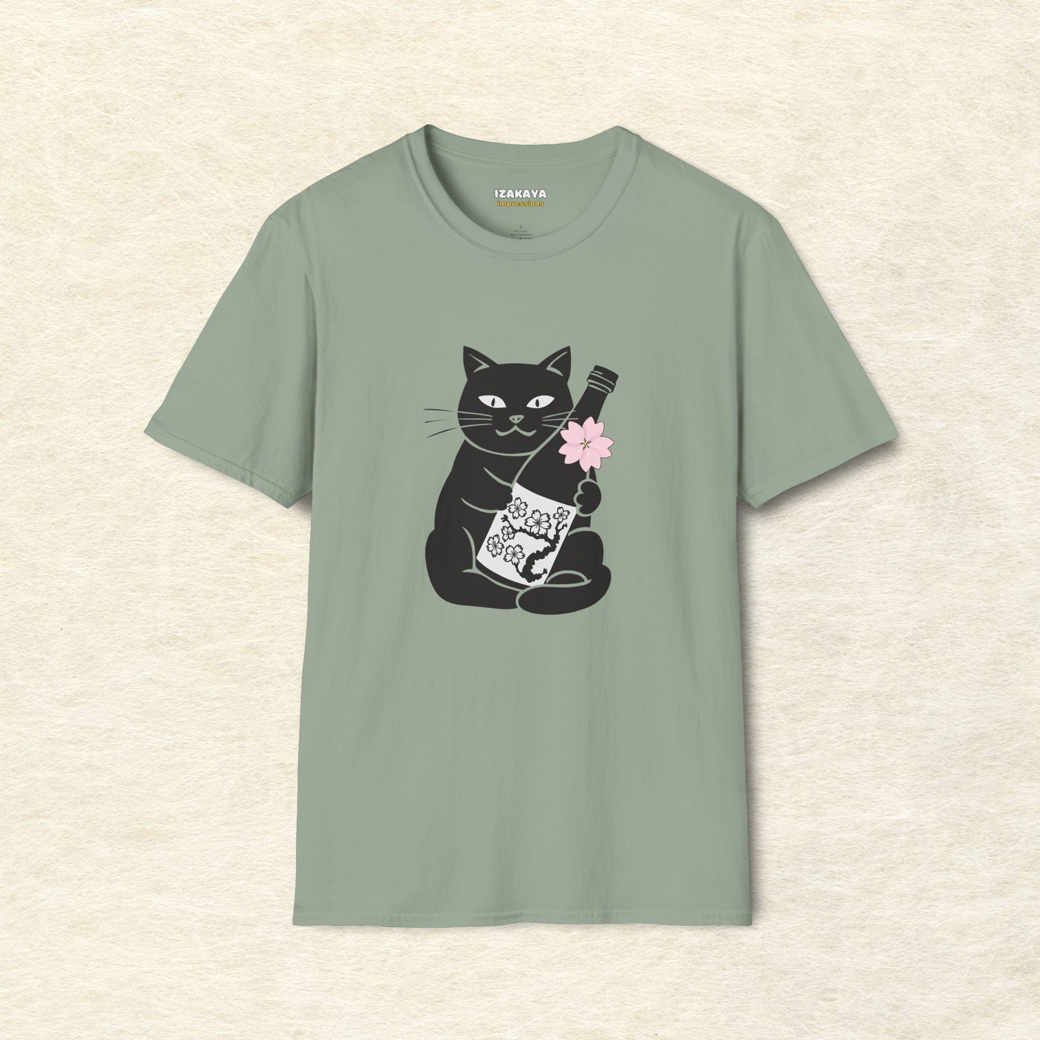 Sakura Sake Cat T-Shirt