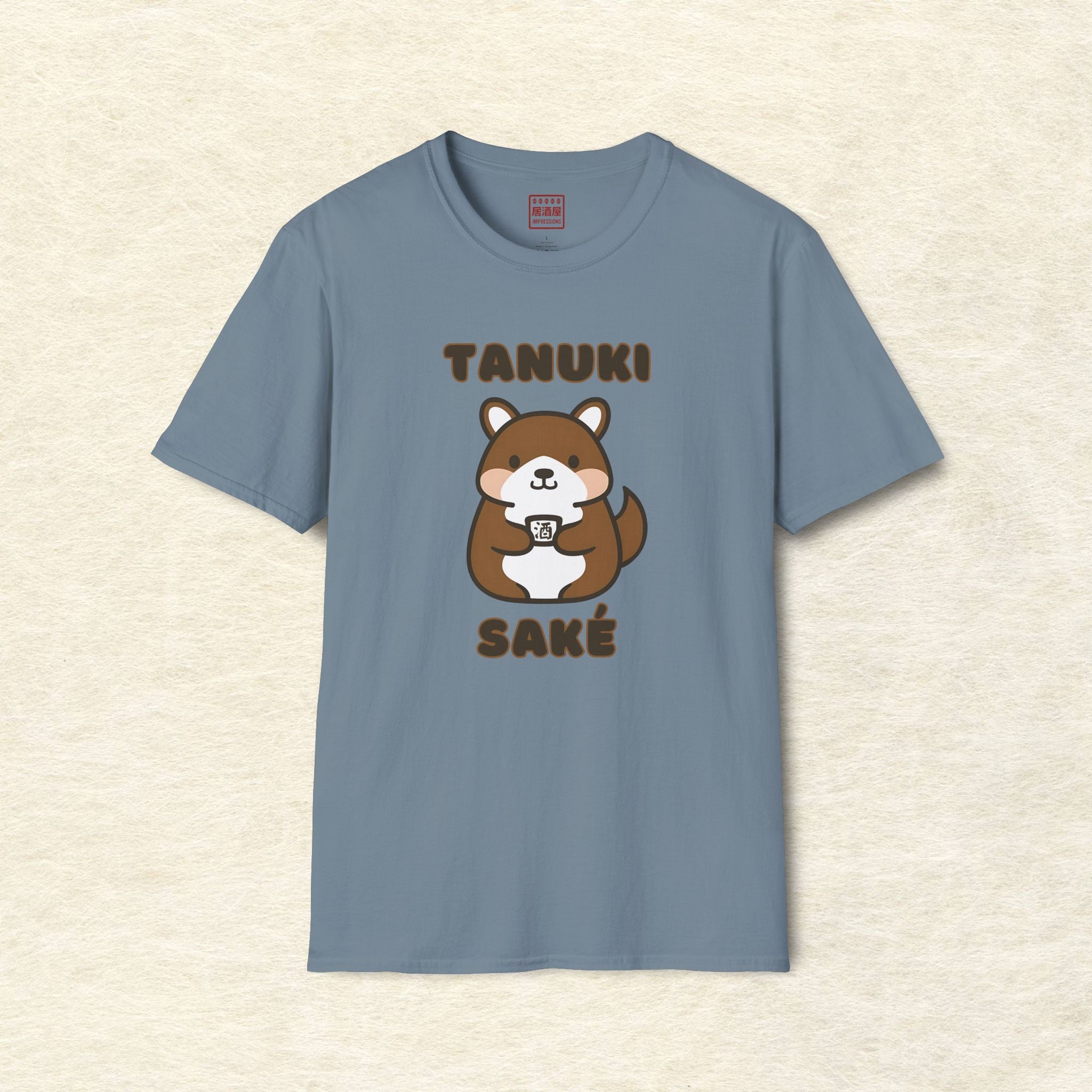 Tanuki Loves Sake T-Shirt