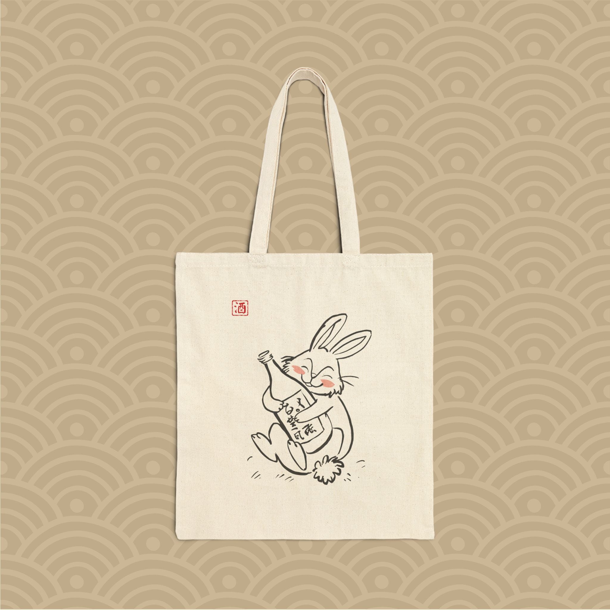 Sake Rabbit Tote Bag
