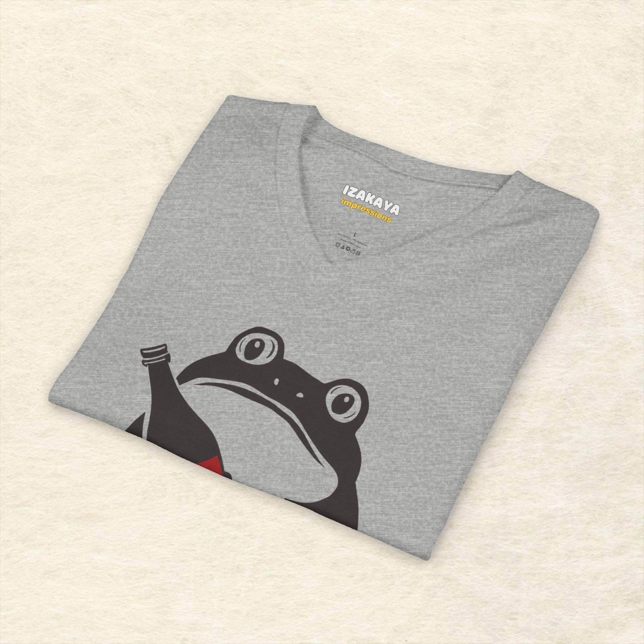 Sake Frog V-Neck T-Shirt