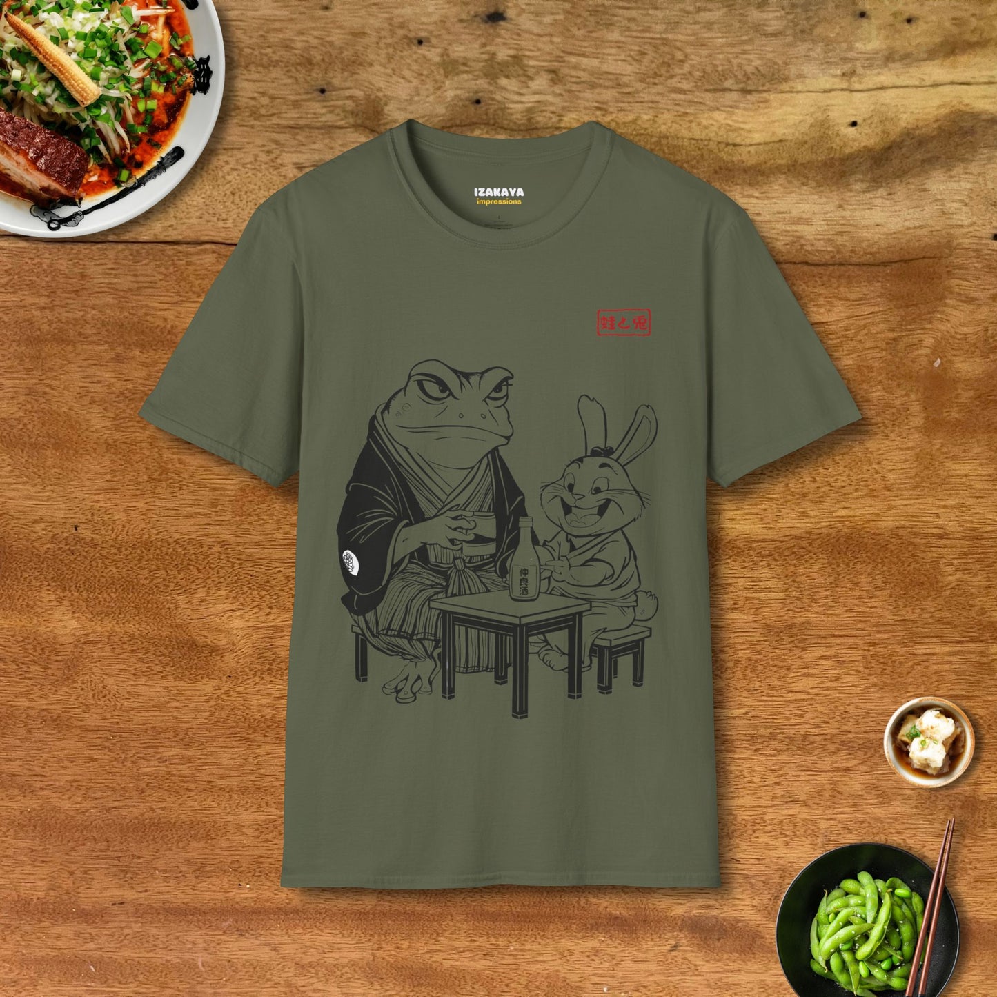 Sake Frog & Rabbit T-Shirt