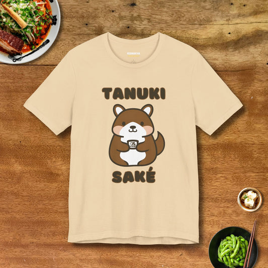 Tanuki Loves Sake T-Shirt