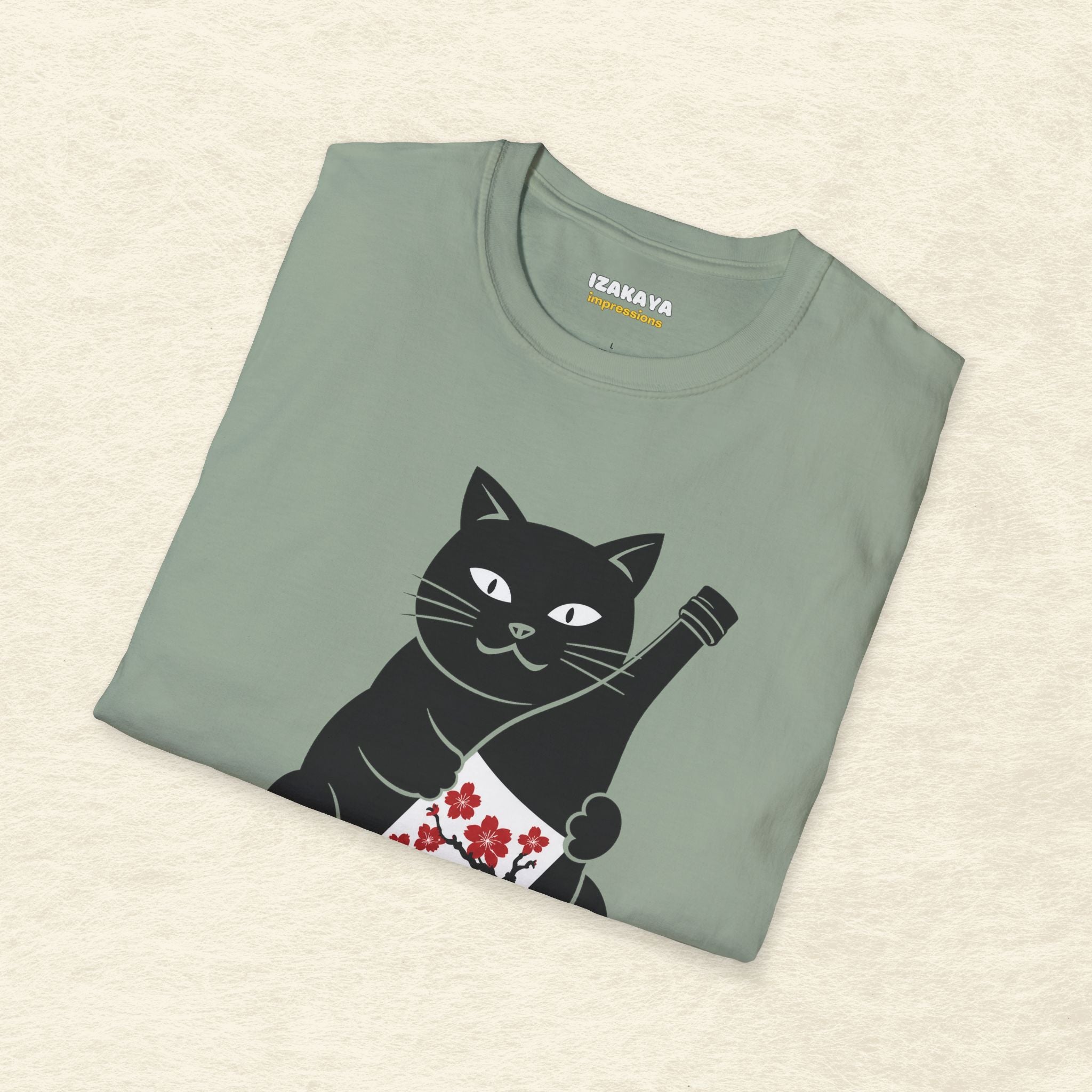 Sakura Sake Cat T-Shirt
