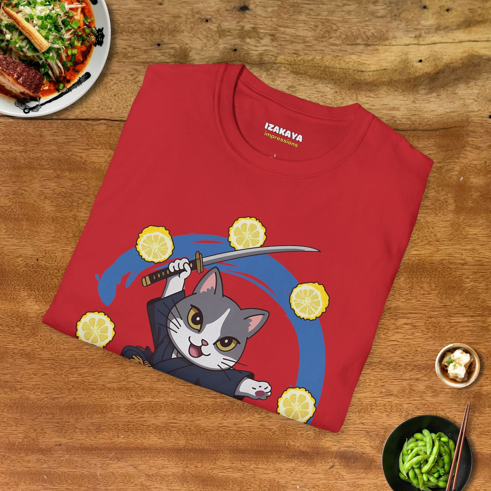 Yuzu Samurai Cat T-Shirt
