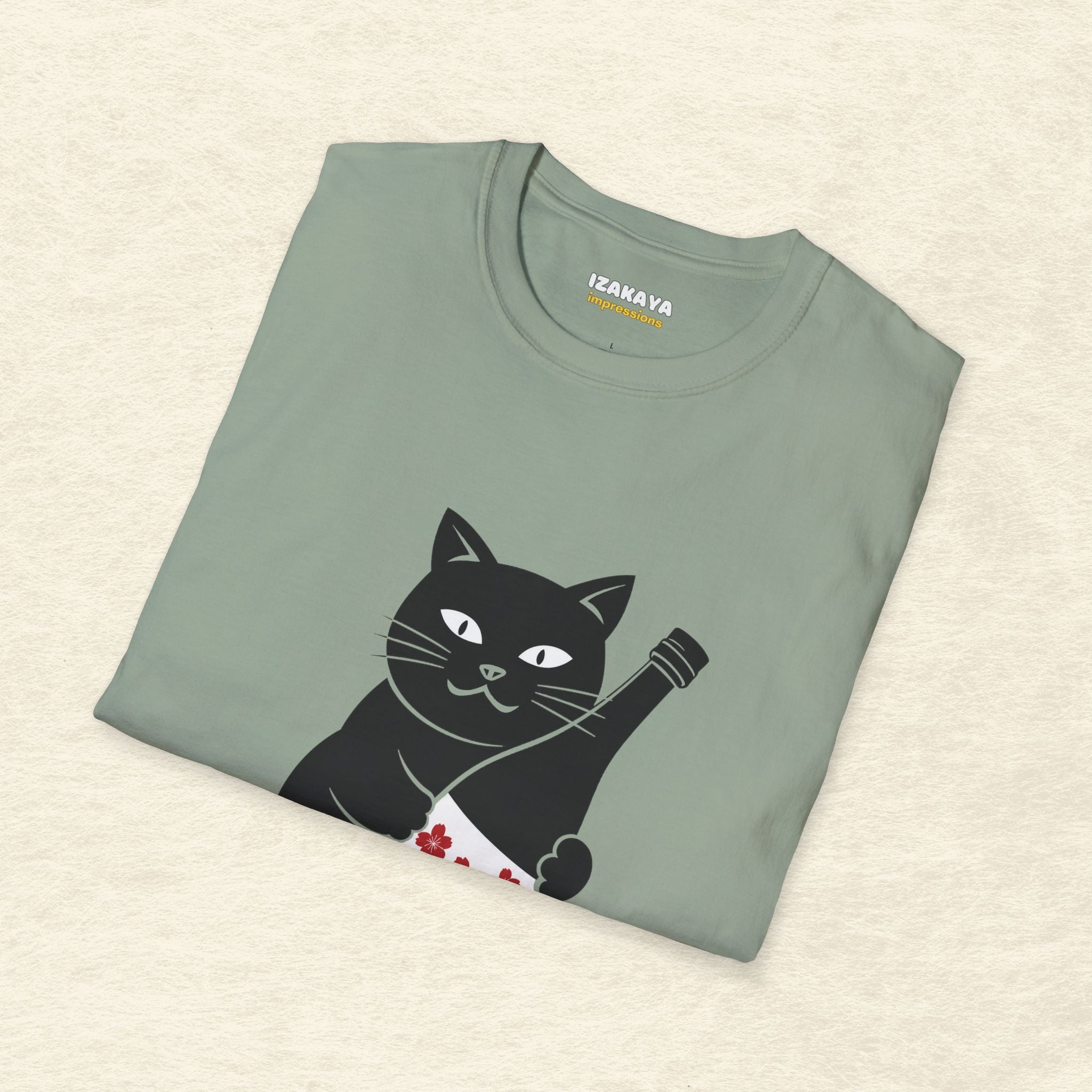 Sakura Sake Cat T-Shirt