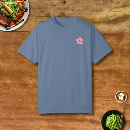 Sakura Sake Geisha T-Shirt Front Blue