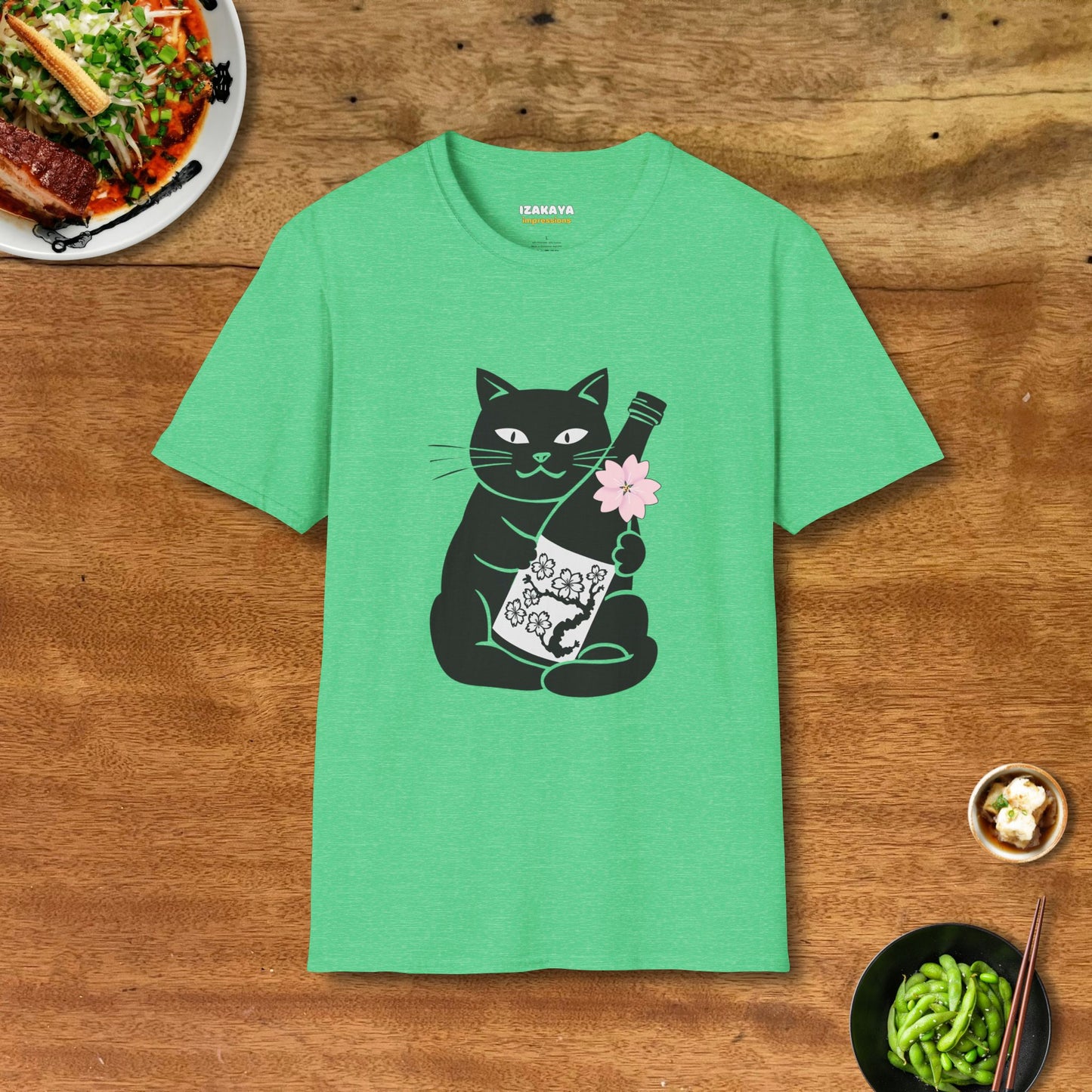 Sakura Sake Cat T-Shirt