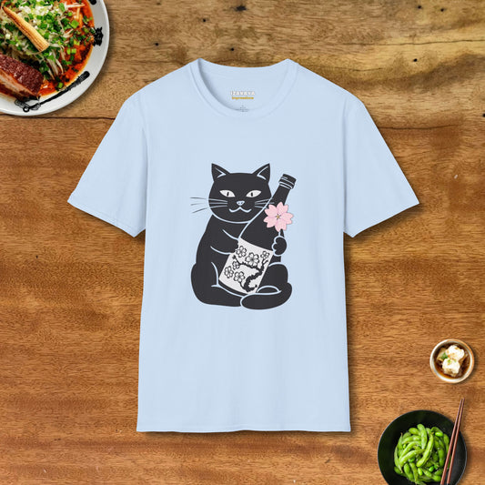 Sakura Sake Cat T-Shirt