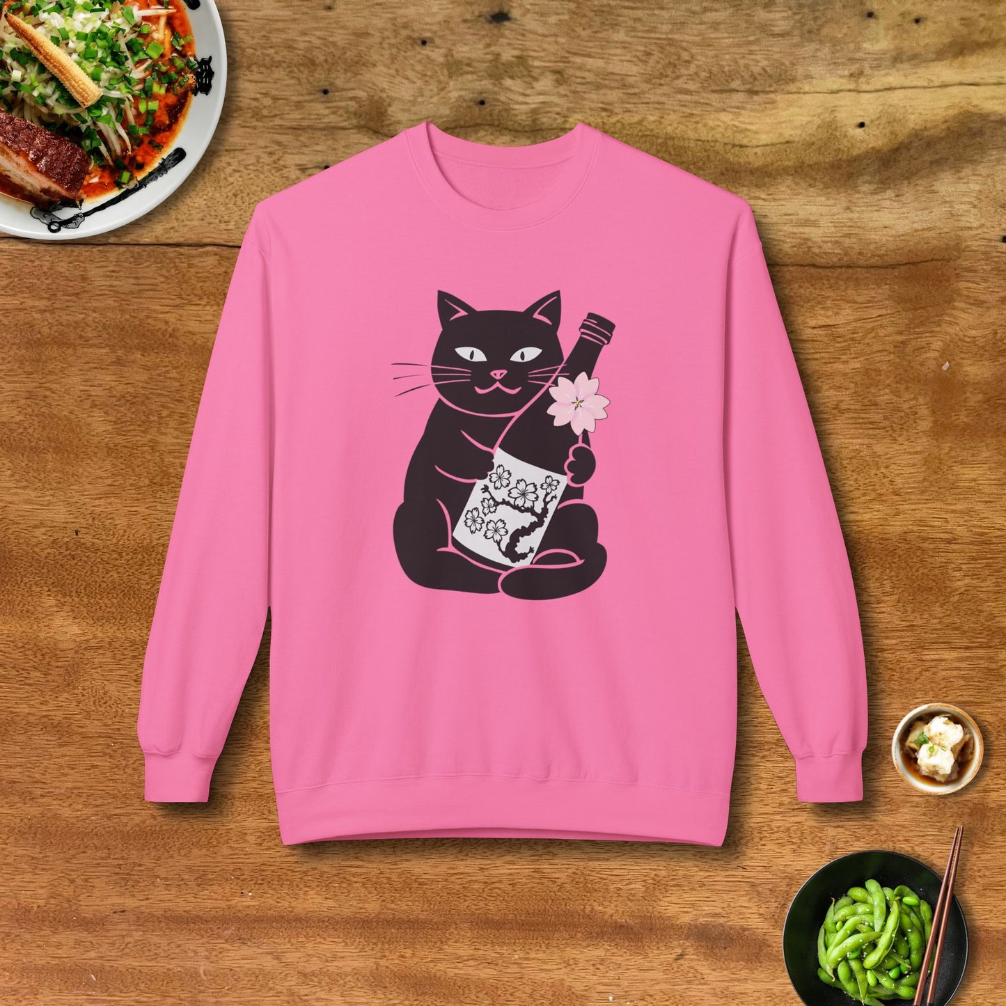 Sakura Sake Cat Sweatshirt