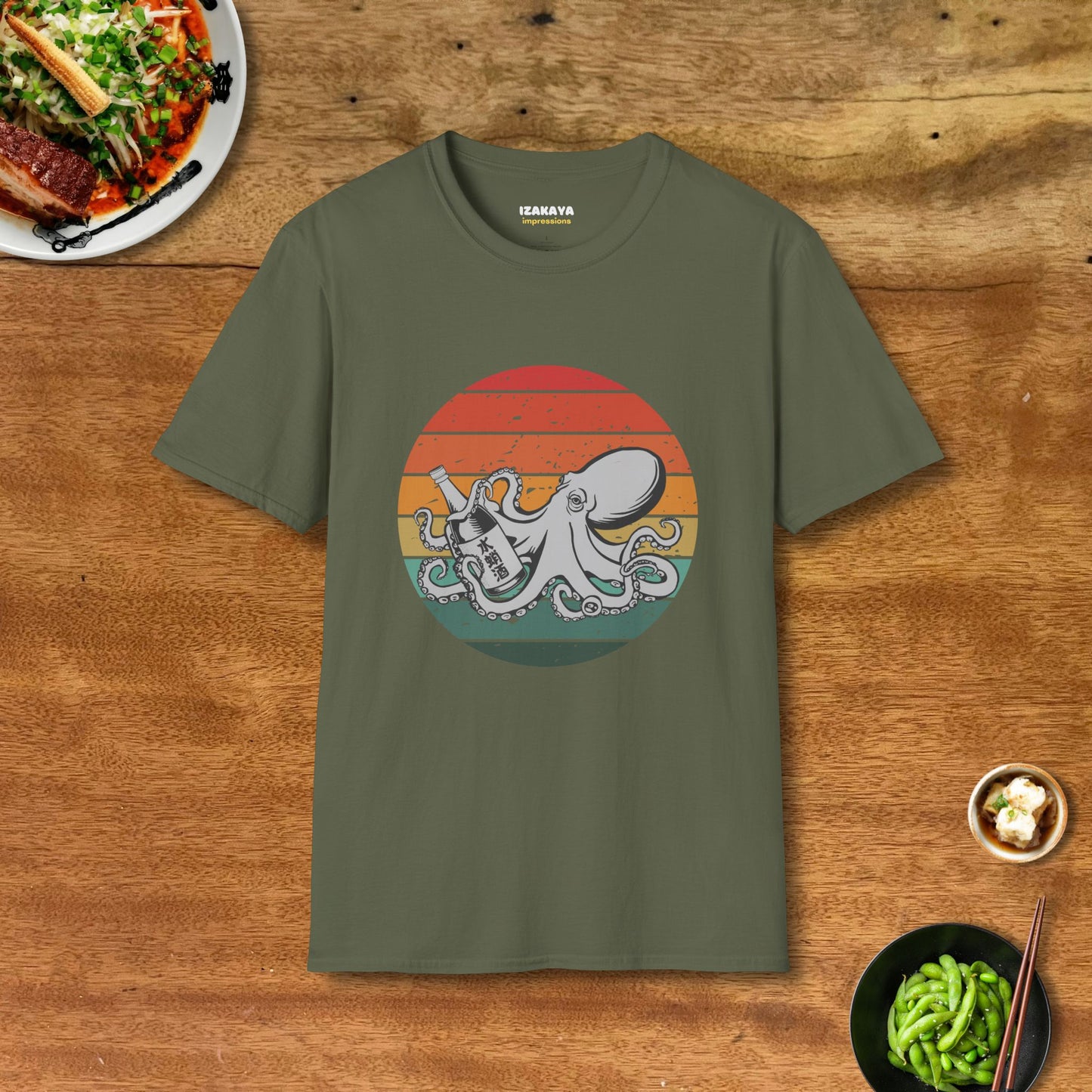 Sake Octopus Sunset T-Shirt