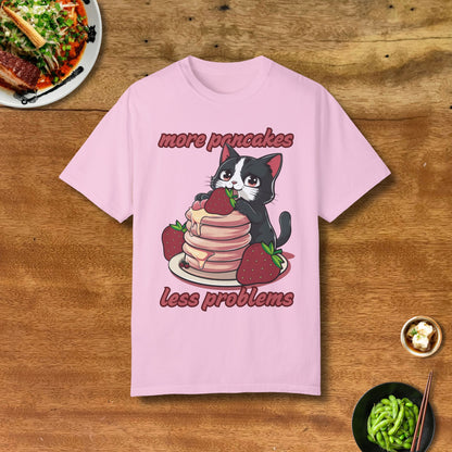 Premium Strawberry Pancakes Cat T-Shirt