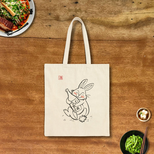 Sake Rabbit Tote Bag