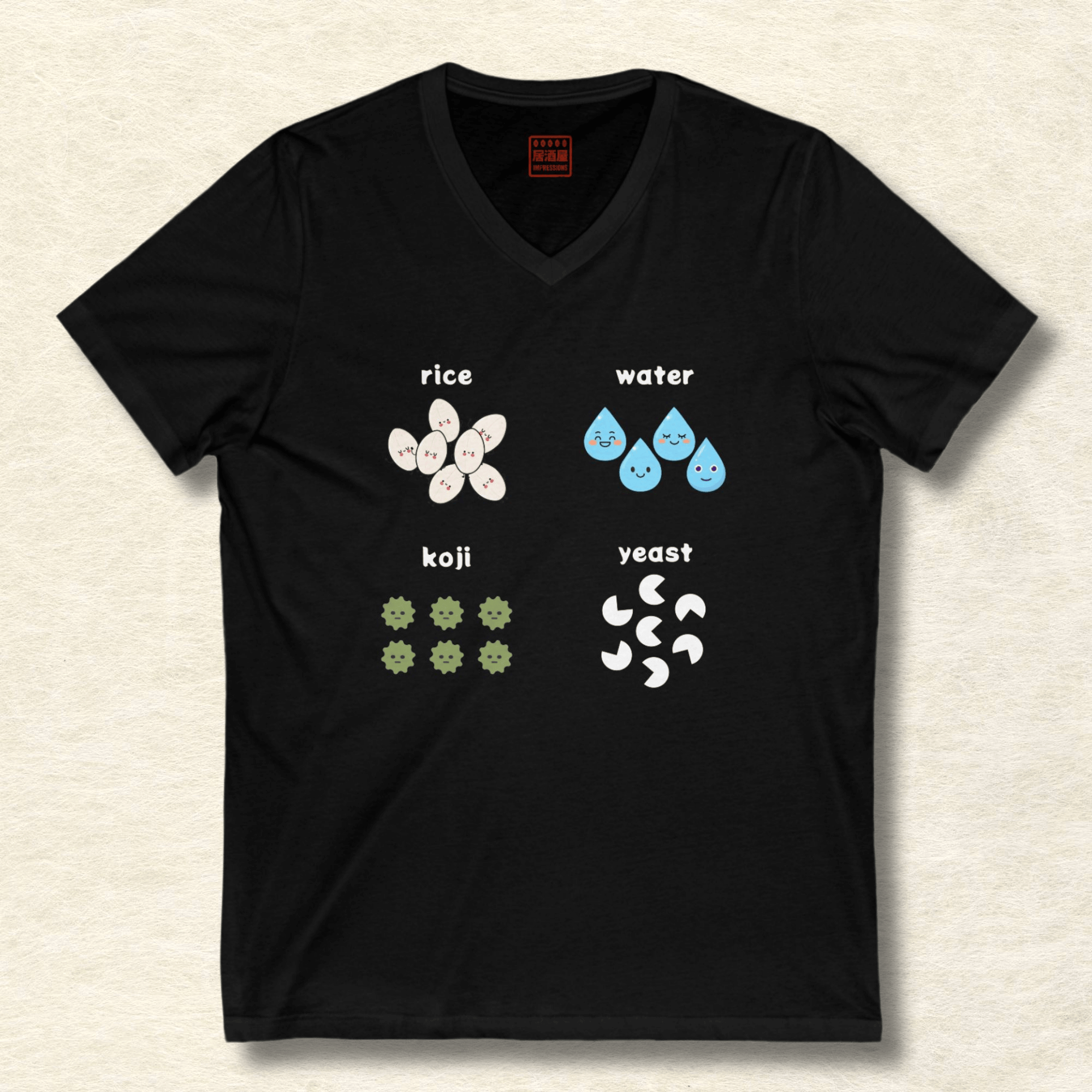 Sake Ingredients V-Neck T-Shirt