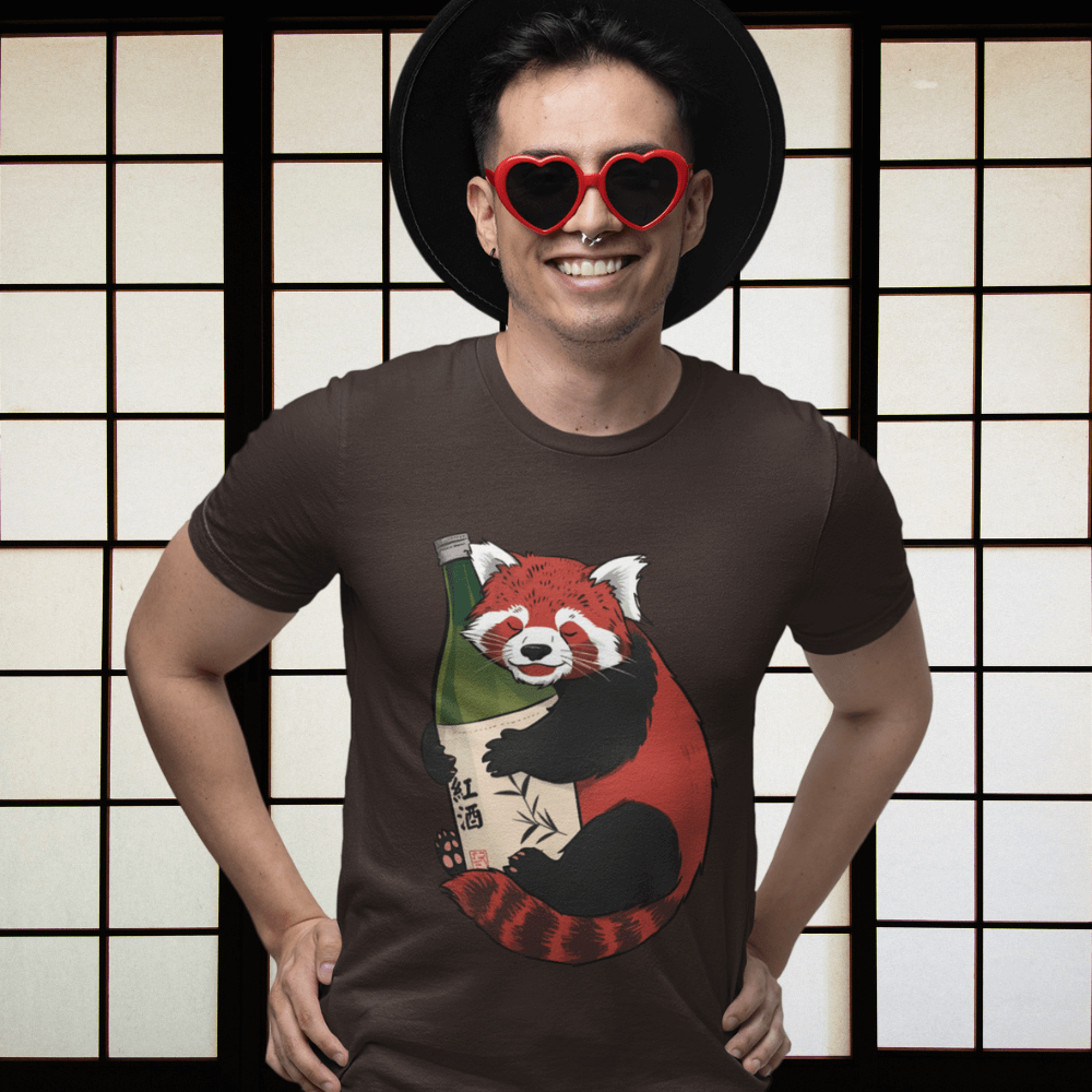 Sake Loving Red Panda T-Shirt