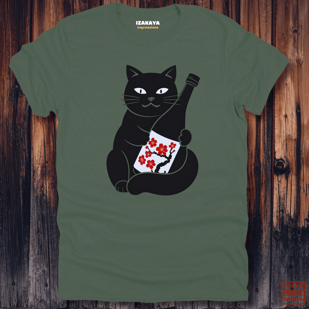 Sakura Sake Cat T-Shirt