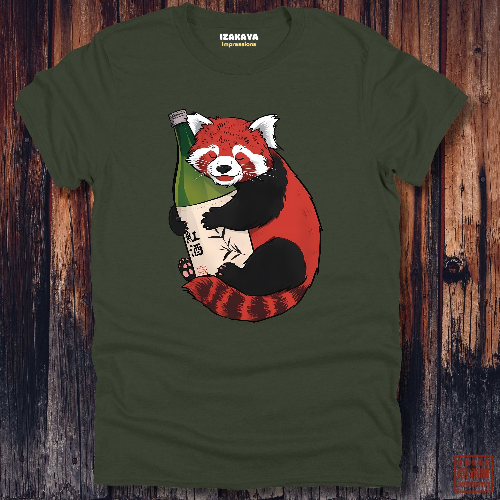 Sake Loving Red Panda T-Shirt
