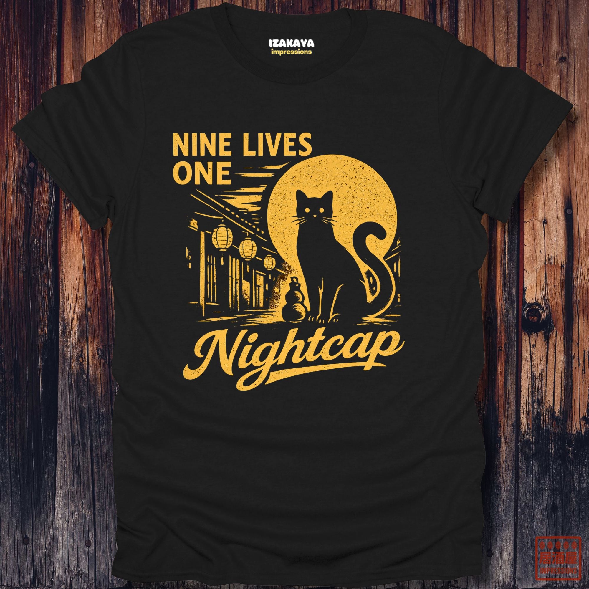 Nine Lives Nightcap Cat T-Shirt