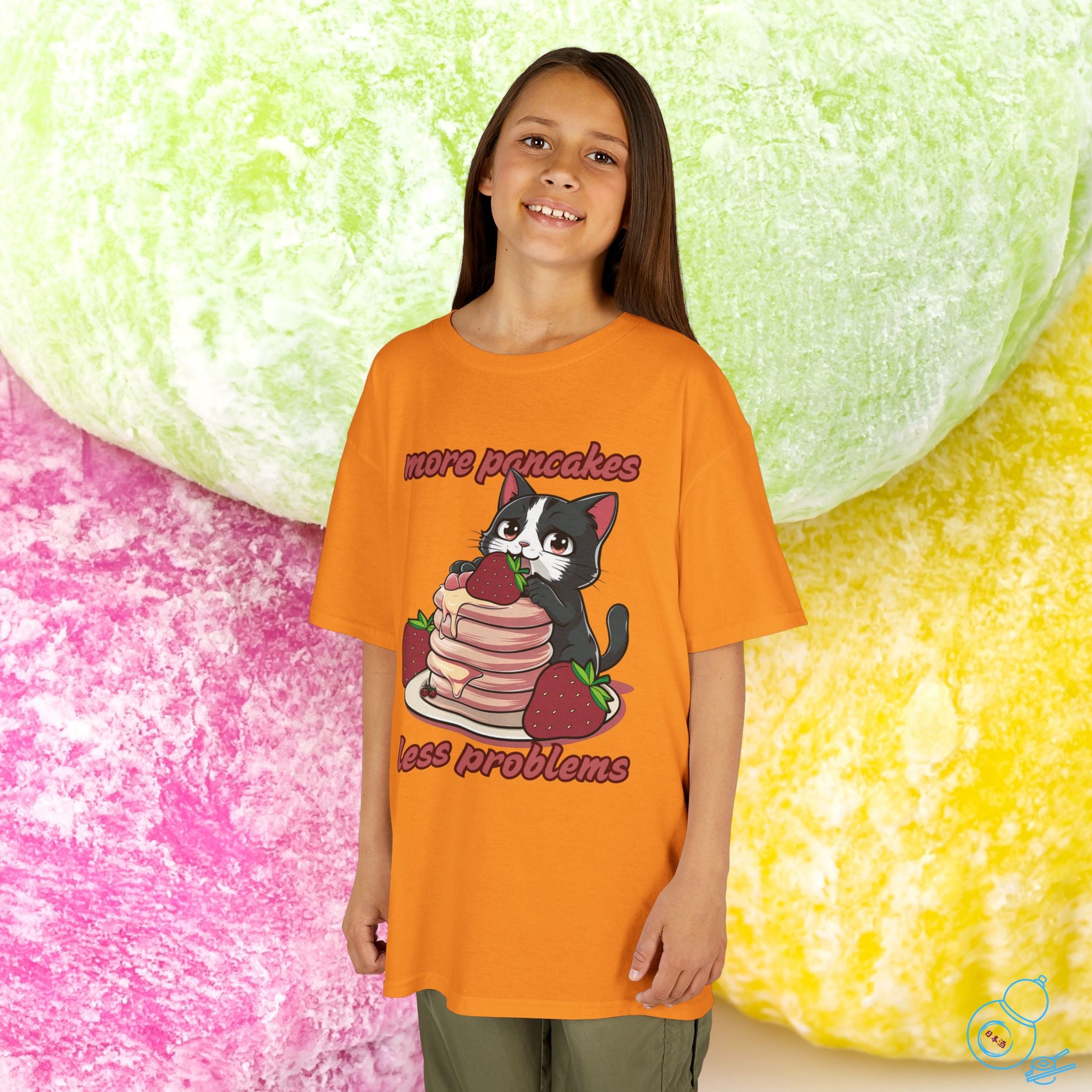 Pancakes Cat Kids T-Shirt