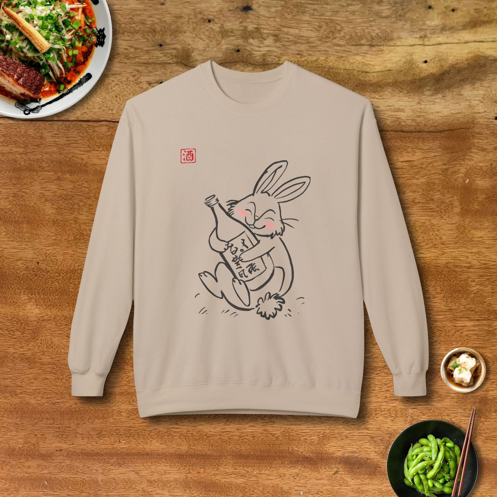 Happy Rabbit Sake Sweatshirt