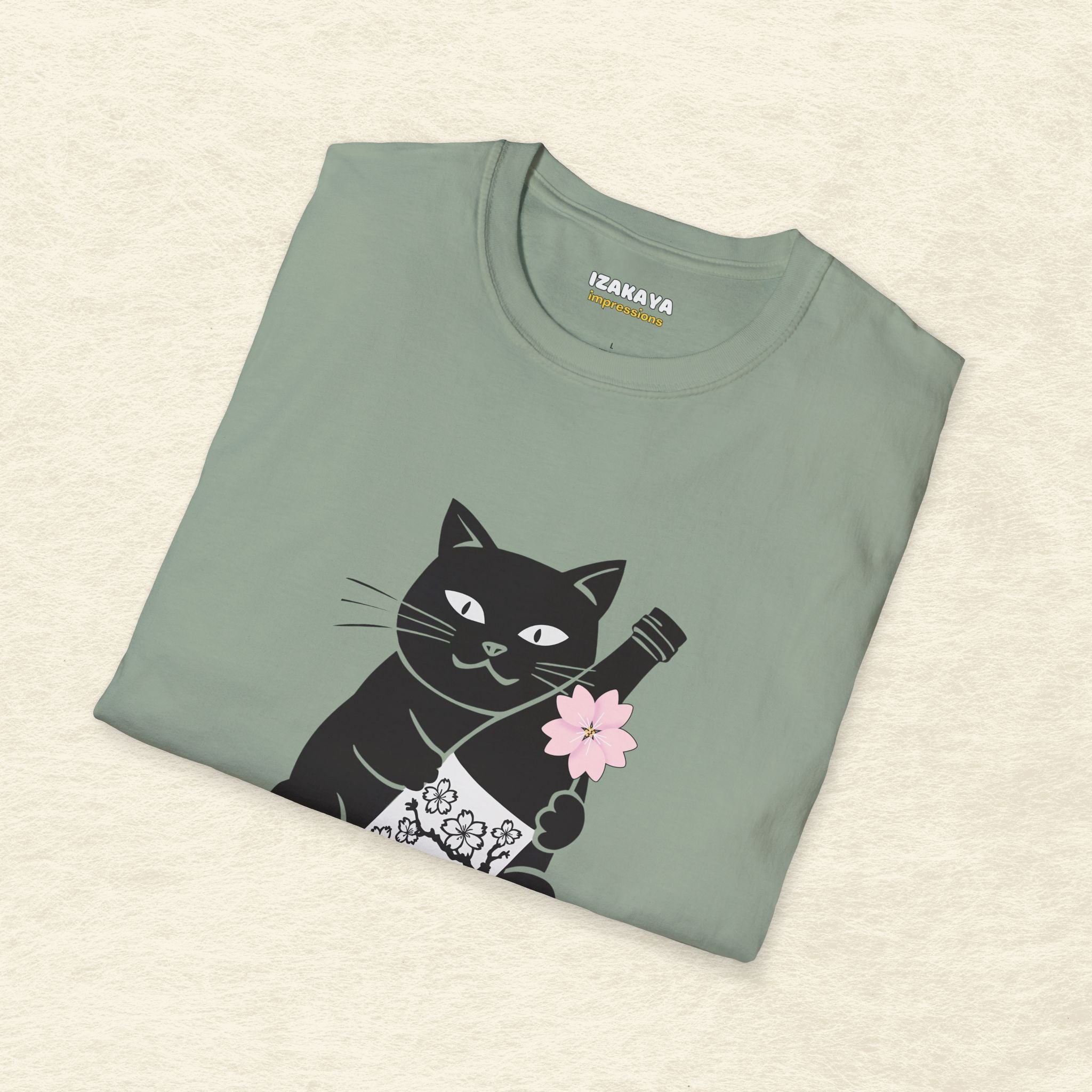 Sakura Sake Cat T-Shirt