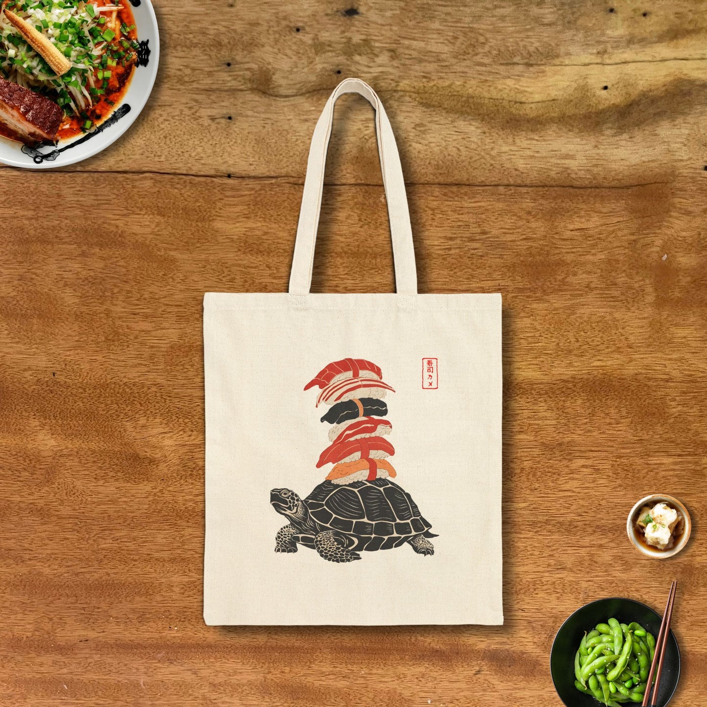 Sushi Stack Turtle Tote Bag