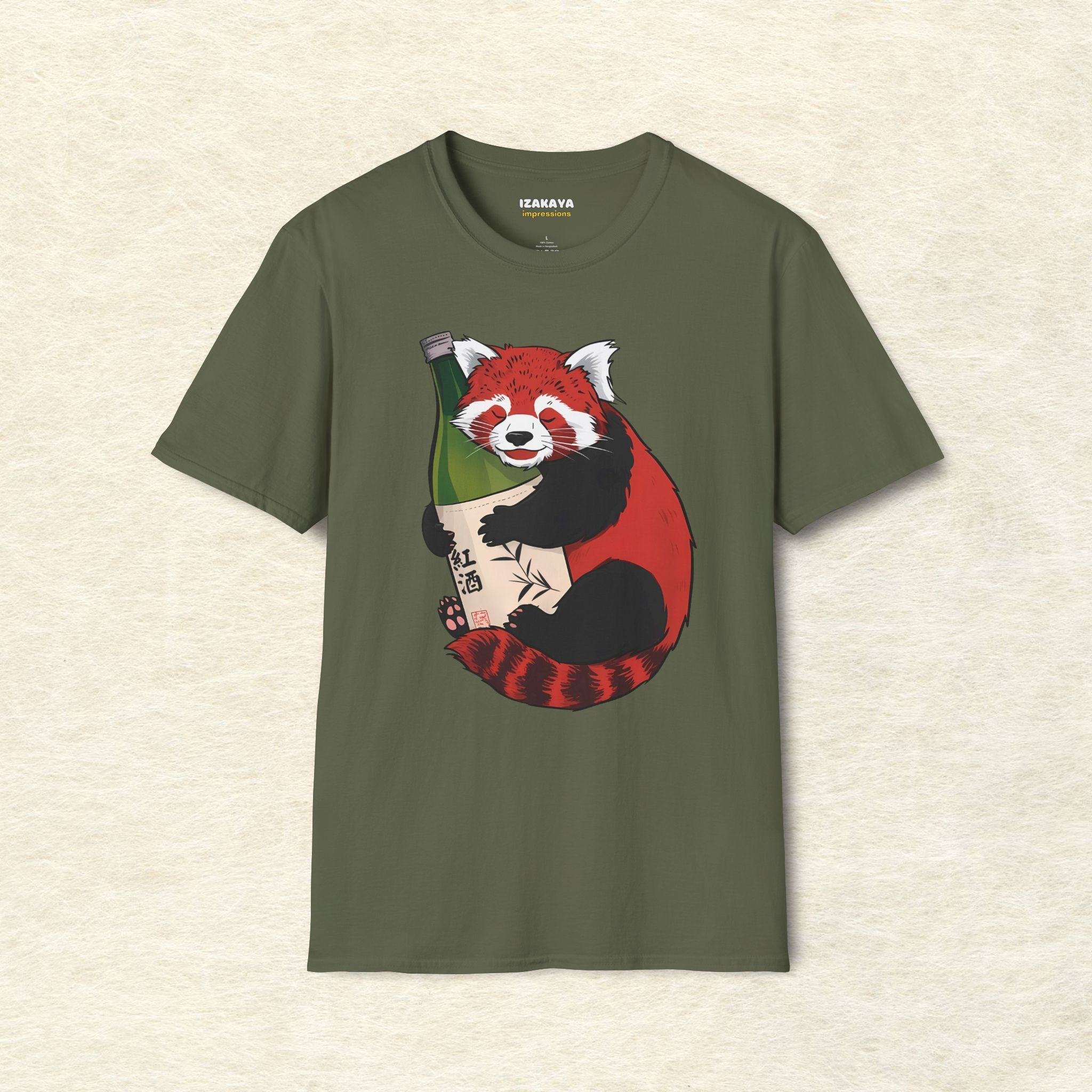 Sake Loving Red Panda T-Shirt