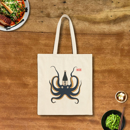 Sake Octopus Tote Bag