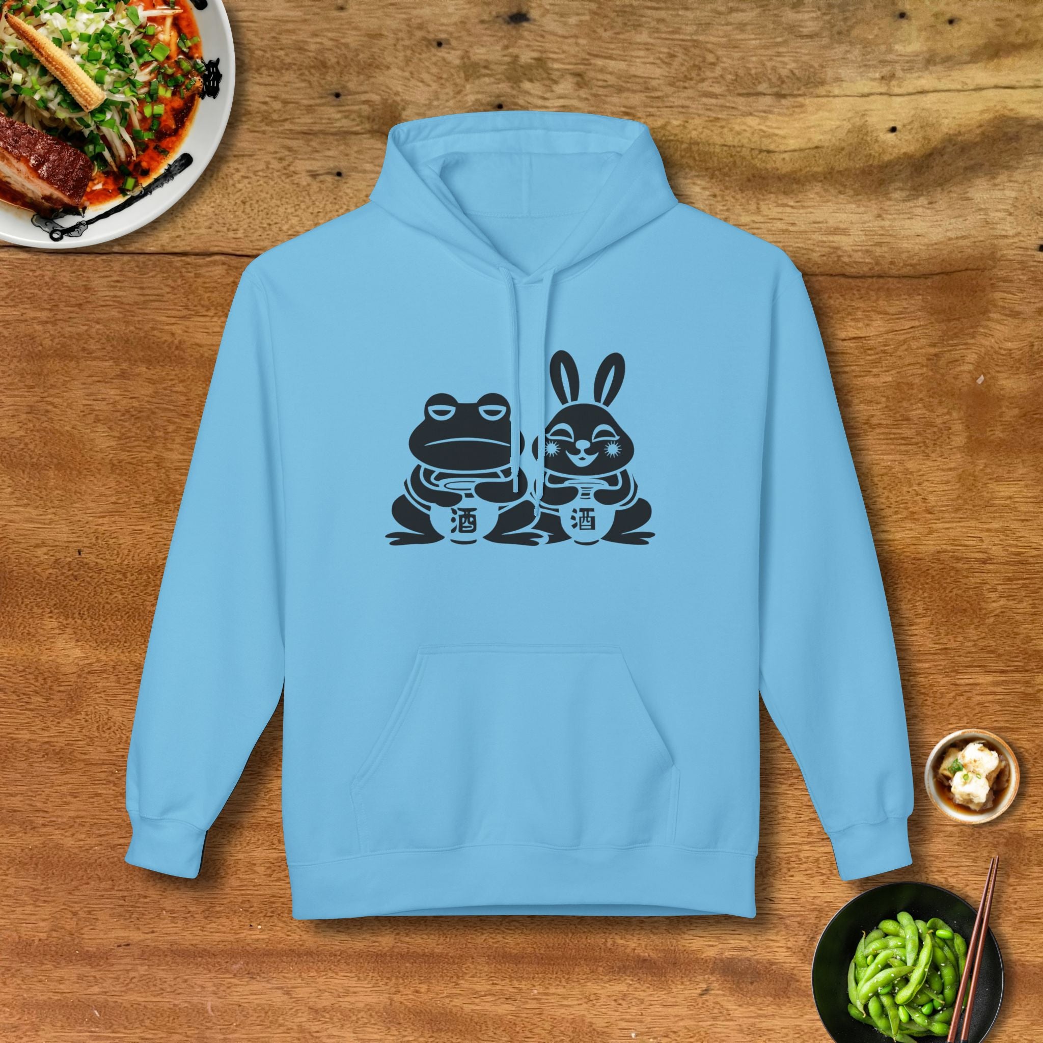 Sake Frog & Rabbit Hoodie
