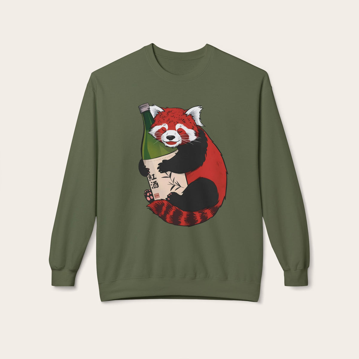 Sake Loving Red Panda Sweatshirt