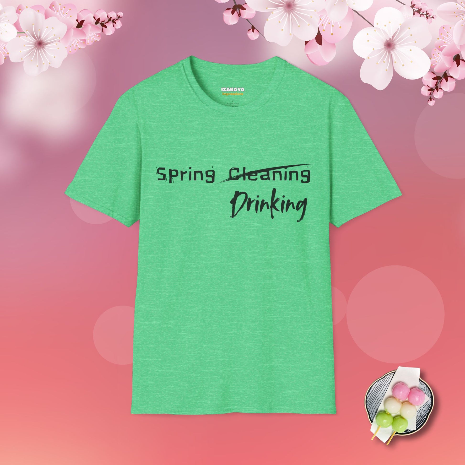 Spring Drinking T-Shirt Green Front