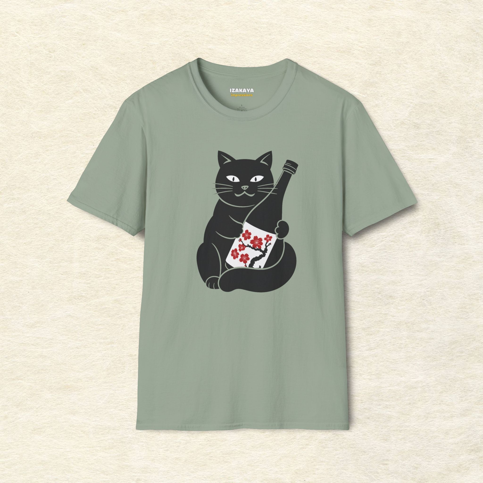 Sakura Sake Cat T-Shirt