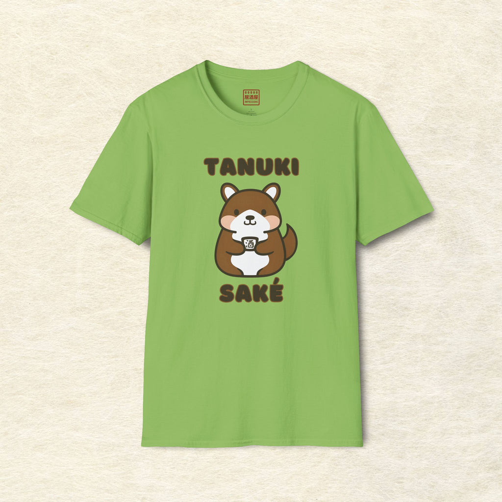 Tanuki Loves Sake T-Shirt