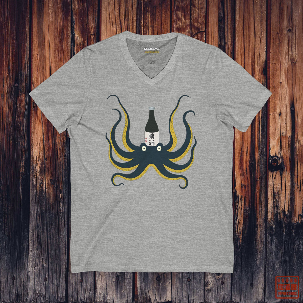 Sake Octopus V-Neck T-Shirt