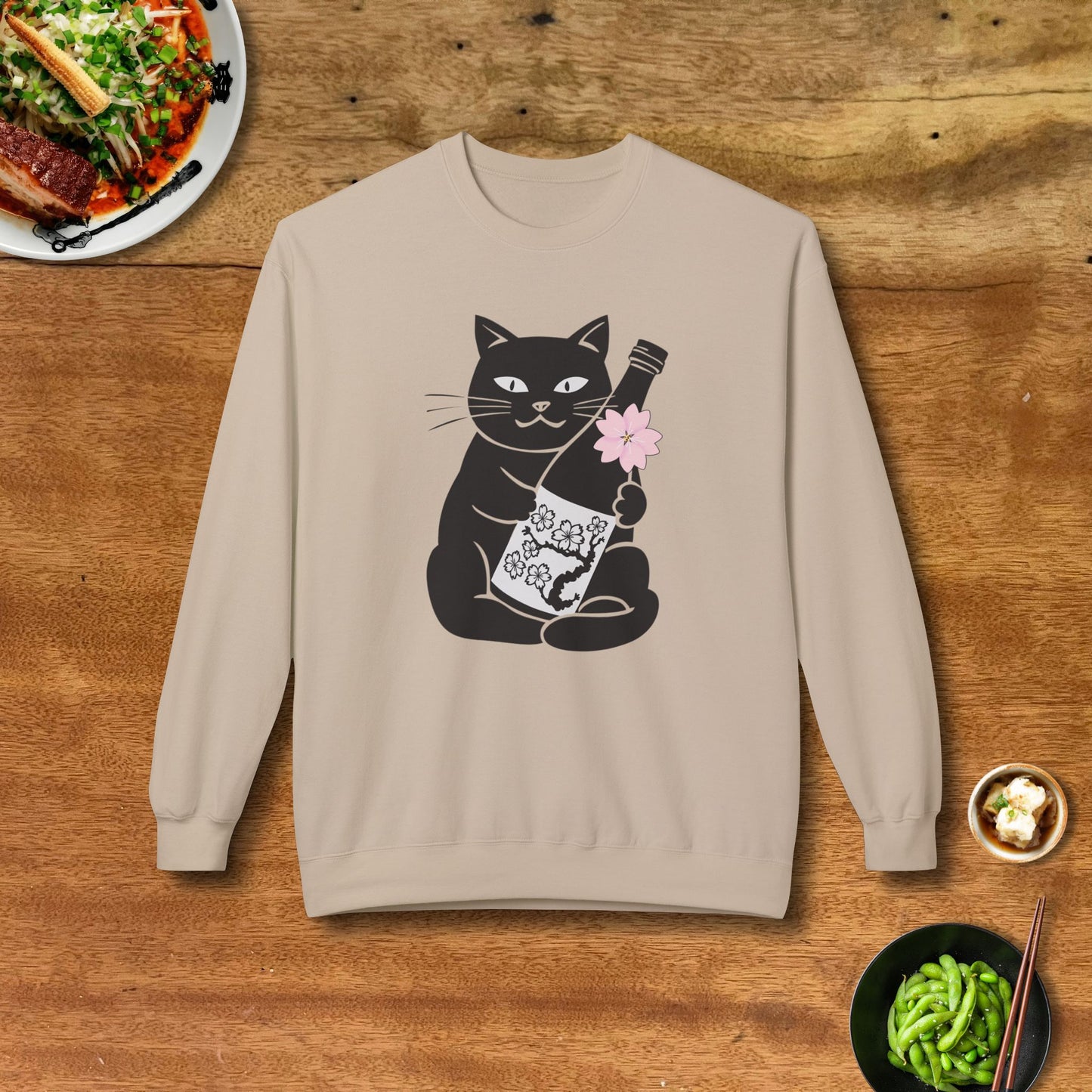 Sakura Sake Cat Sweatshirt