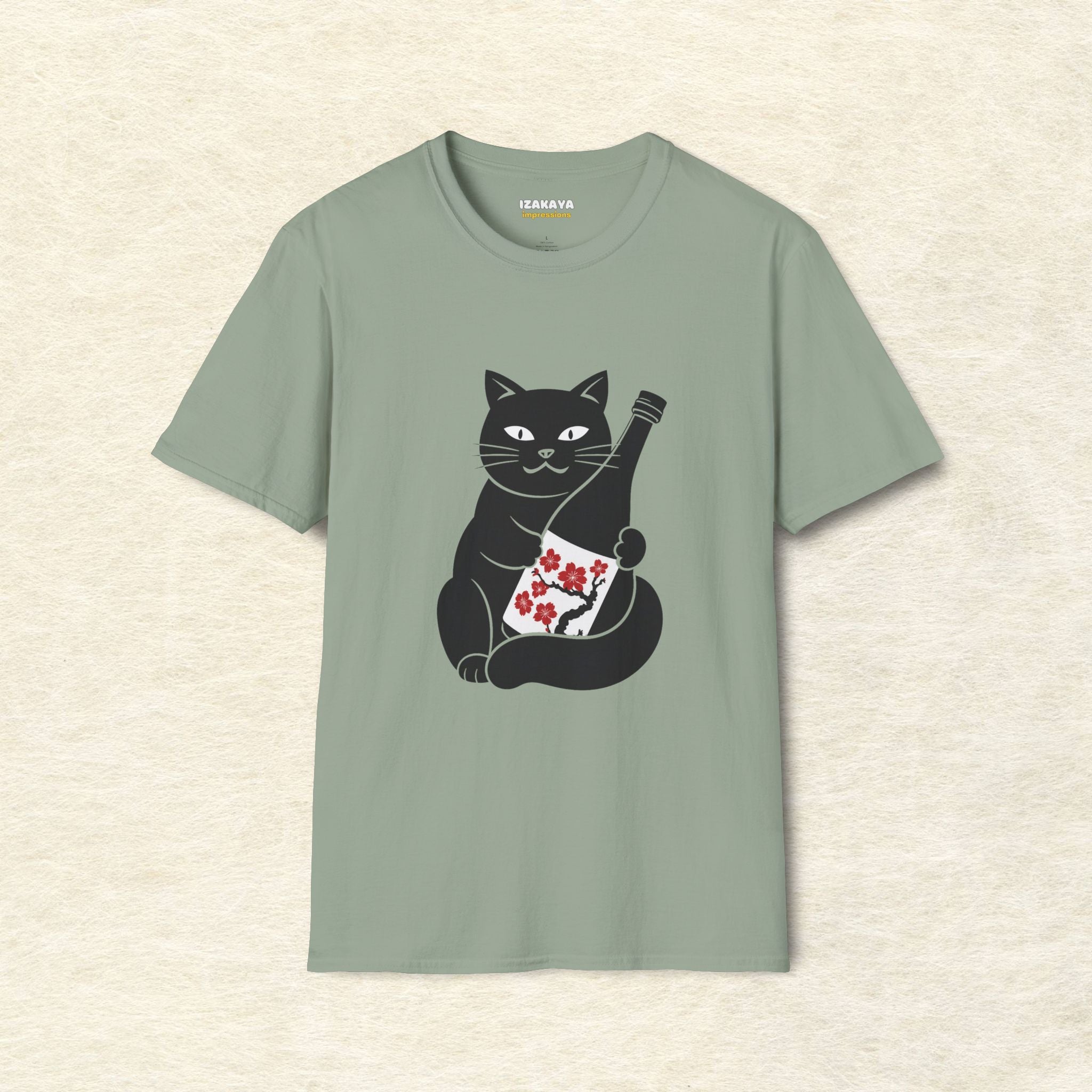 Sakura Sake Cat T-Shirt
