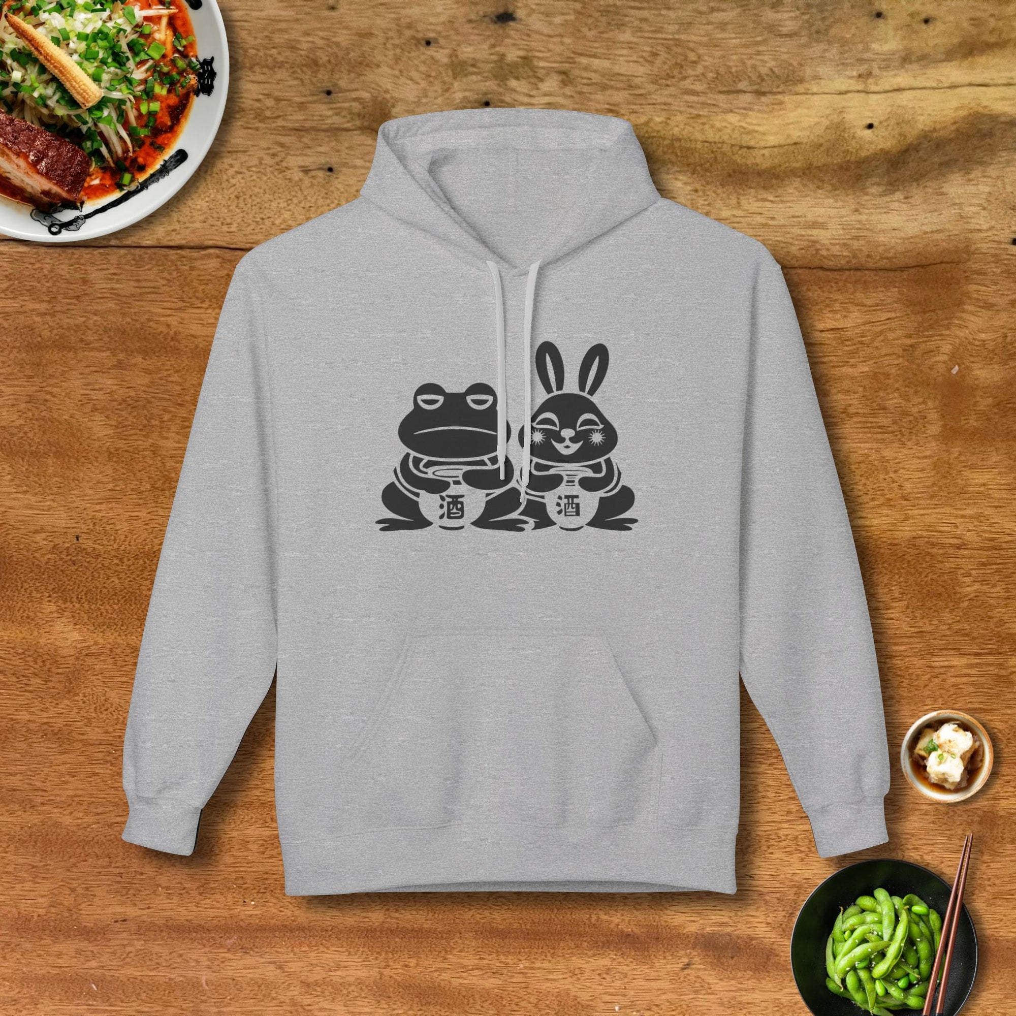 Sake Frog & Rabbit Hoodie