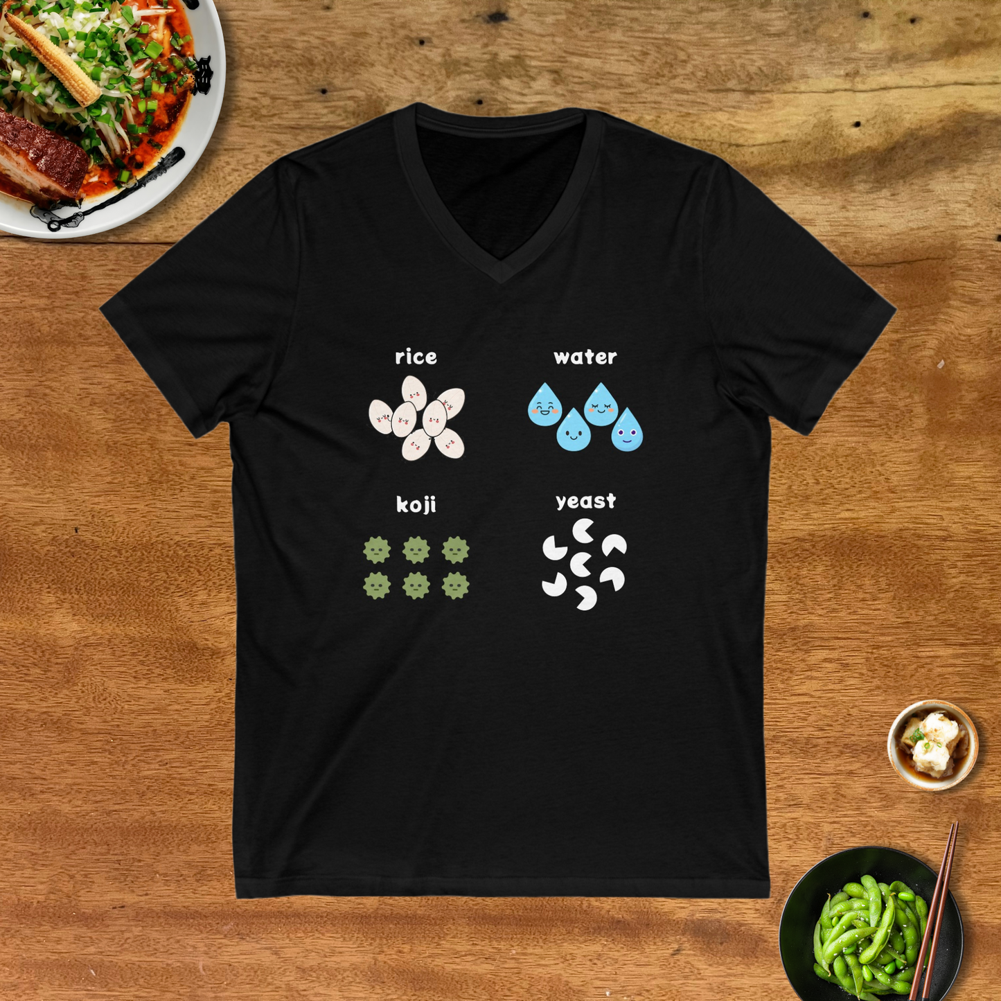 Sake Ingredients V-Neck T-Shirt